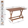 Conjunto Mesa Dobrável 1.20 X 70 com 4 Cadeiras Cor:imbuia - 4