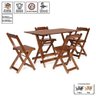 Conjunto Mesa Dobrável 1.20 X 70 com 4 Cadeiras Cor:imbuia - 3