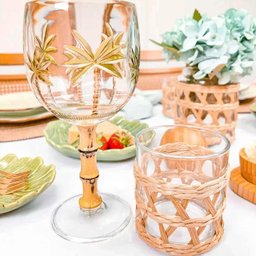 Conjunto 8 Copos Baixos de Vidro Wolff com Sisal 320ml Decorados Fibra Natural Rústicos - 4 Conjunto 8 Copos Baixos de Vidro Wolff com Sisal 320ml Decorados Fibra Natural Rústicos - 4