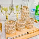 Ver imagem 2 de Conjunto 8 Copos Baixos de Vidro Wolff com Sisal 320ml Decorados Fibra Natural Rústicos