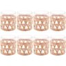 Conjunto 8 Copos Baixos de Vidro Wolff com Sisal 320ml Decorados Fibra Natural Rústicos - 1