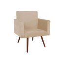 Ver imagem 2 de Poltrona Decorativa Pés Palito Nina Suede Bege - SA Móveis