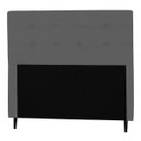 Ver imagem 1 de Cabeceira Casal King 193cm Para Cama Box Luna Suede Cinza - SA Móveis