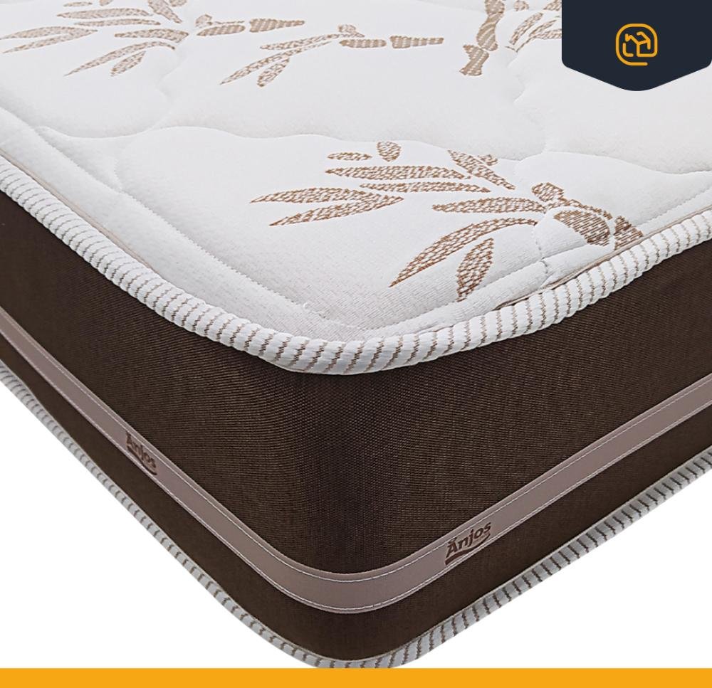 Cama Box Super King Preta + Colchão de Molas Anjos Classic Superlastic 193x203x61cm - 5