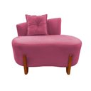 Ver imagem 3 de Namoradeira Sofá Feijão Luna 100cm Orgânica Suede Rosa