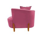 Ver imagem 6 de Namoradeira Sofá Feijão Luna 100cm Orgânica Suede Rosa