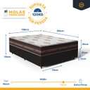 Ver imagem 3 de Cama Box Queen com Colchão de Molas Anjos Classic Superlastic 158 Cm