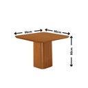 Ver imagem 3 de Mesa de Jantar Eloise 4 Lugares Quadrada MDF Laminado 90cm Capuccino-Naturalle Moderna