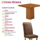 Ver imagem 4 de Mesa de Jantar Eloise 4 Lugares Quadrada MDF Laminado 90cm Capuccino-Naturalle Moderna