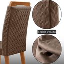 Ver imagem 7 de Mesa de Jantar Eloise 4 Lugares Quadrada MDF Laminado 90cm Capuccino-Naturalle Moderna