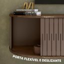 Ver imagem 3 de Rack Com Porta De Correr Curva Suspenso Para Tv Até 60 Polegadas Imperial Sepia Priell Shop Jm