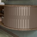 Ver imagem 5 de Rack Com Porta De Correr Curva Suspenso Para Tv Até 60 Polegadas Imperial Sepia Priell Shop Jm
