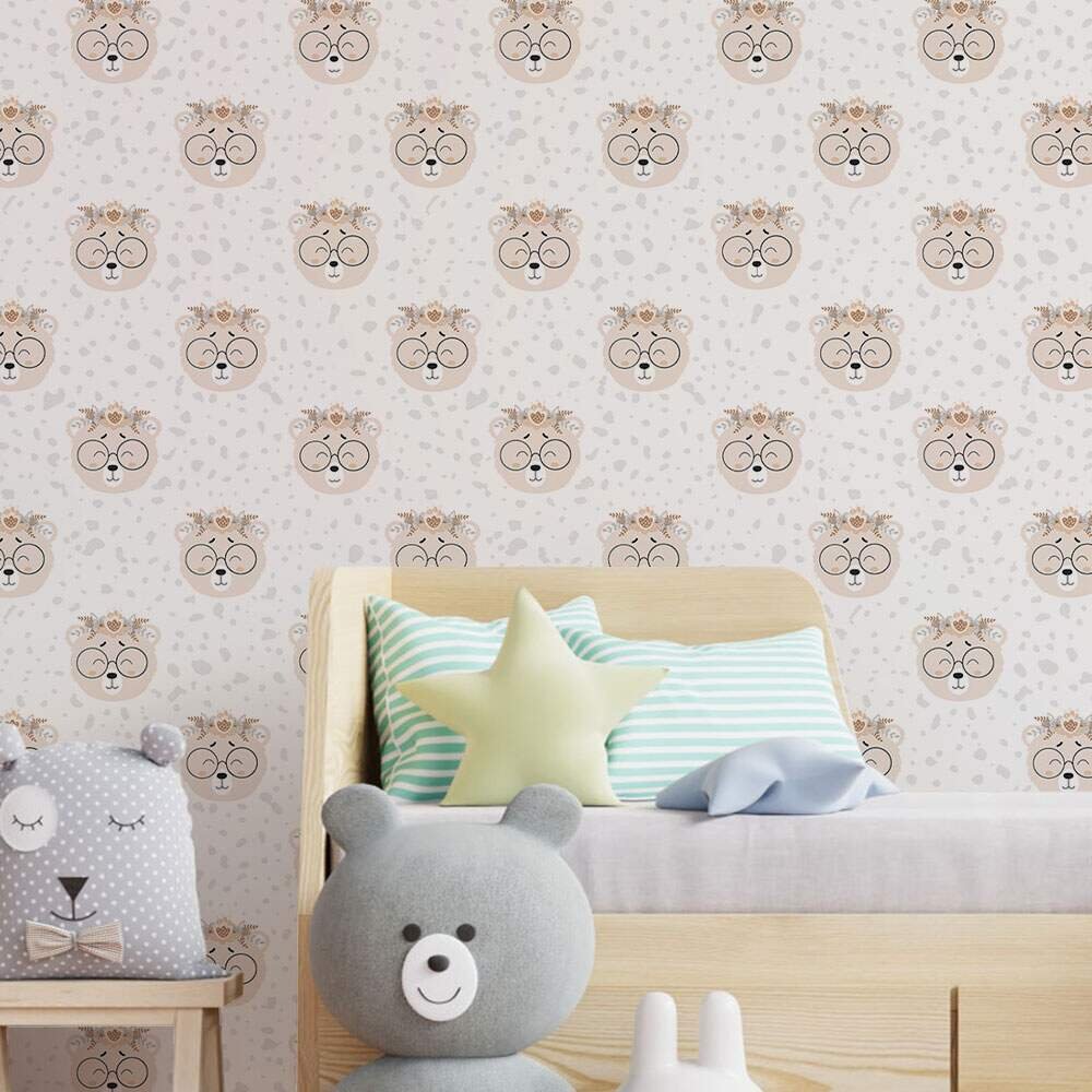 Papel de Parede Infantil Ursinhos Mod 26-60x300cm | MadeiraMadeira