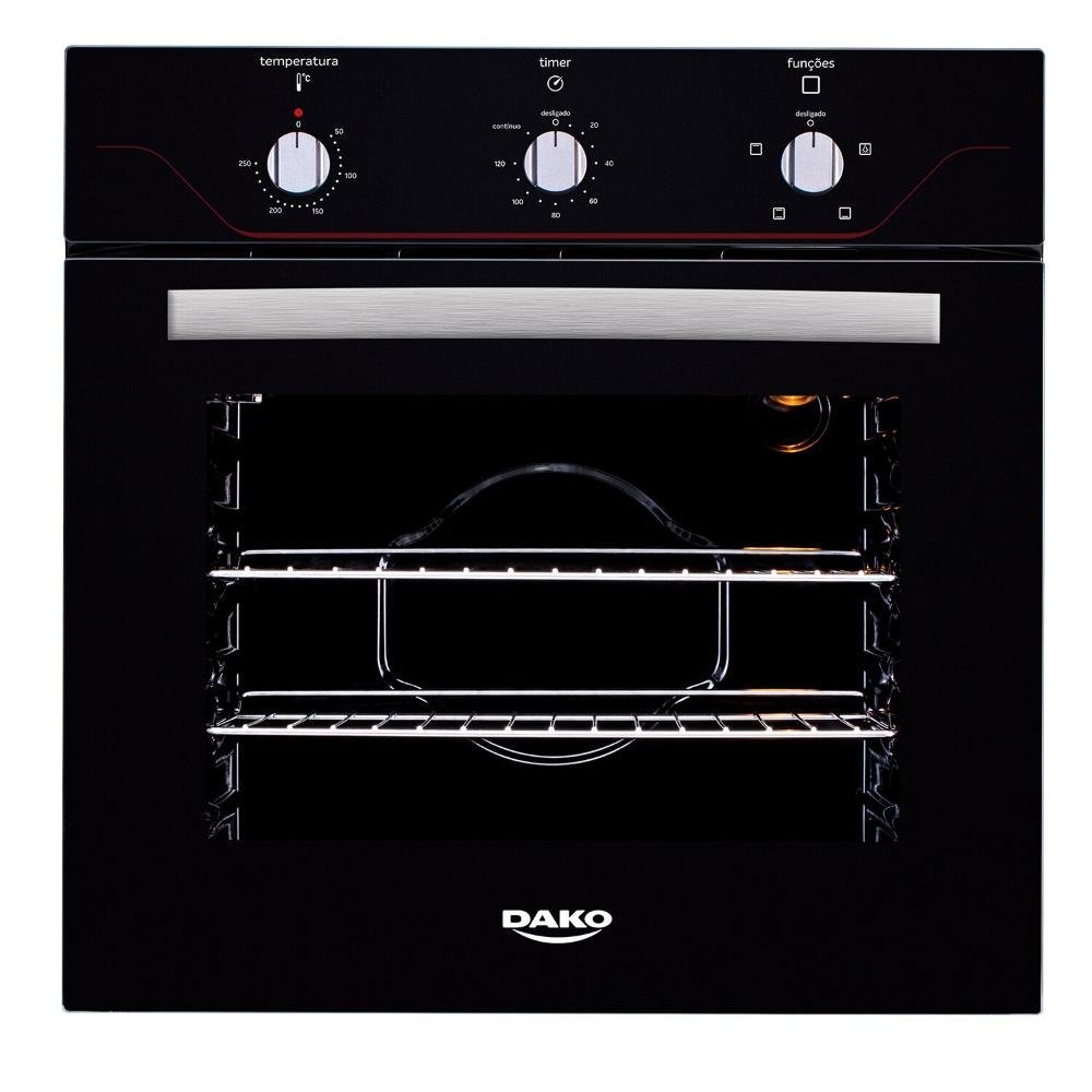 Forno de Embutir Elétrico Preto 60 Litros com Timer Dako Diplomata 220v - 1