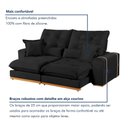 Ver mais imagens de Sofa Retratil e Reclinavel Milano 250cm Kc Rei de Casa Veludo Preto