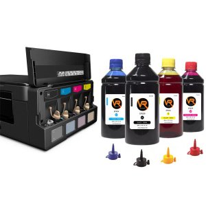 Kit 2 Litros Tinta Epson Impressora L355 L365 L375 L395 VR