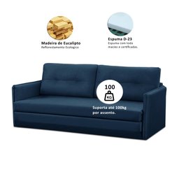 Sofá Cama 2 Lugares 1,50m Luisa Suede Adonai Estofados - 3