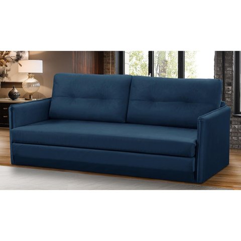 Sofá Cama 2 Lugares 1,50m Luisa Suede Adonai Estofados