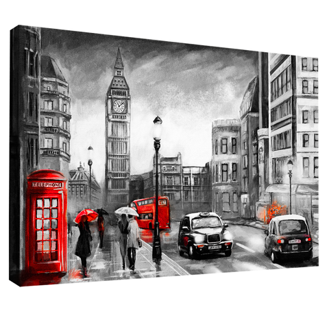 Quadro Decorativo Londres Estilo Pintura