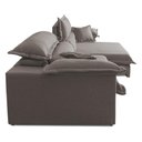 Ver imagem 6 de Sofá Retrátil Reclinável 2,50m Nivus Marrom c/ Molas Ensacadas - King House