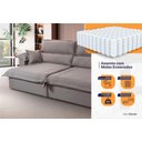 Ver imagem 4 de Sofá Retrátil Reclinável 2,50m Nivus Marrom c/ Molas Ensacadas - King House