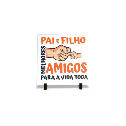Porta Retrato Dia Dos Pais Decorativo em Azulejo Personalizados
