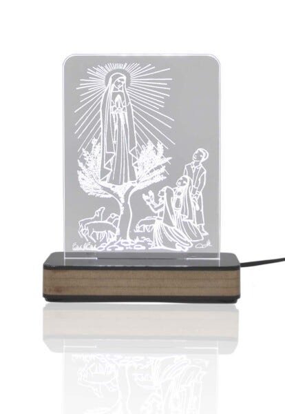 Luminária Nossa Senhora de Fátima com Led Branco