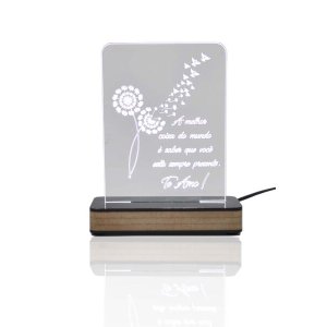 Luminária Dente de Leão com Led Branco