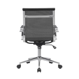 Kit 2 Cadeiras de Escritório Diretor Eames em Tela - Preta - 6