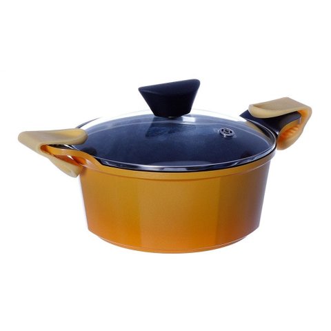 Caçarola Venn Amarela Com Revestimento Cerâmico Antiaderente Cv-C20r 20cm Neoflam