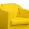 Poltrona Decorativa Tilla Pés Cromado Napa Amarelo - SA Móveis - 2