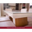 Ver mais imagens de Conjunto: Mesa Sala Jantar Natalí C/ Tampo Madeirado C/ Vidro Reto 120x80cm e 4 Cadeiras Vita