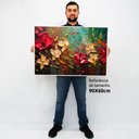 Ver imagem 2 de Quadro Decorativo Floral Luxo Harmonia das Flores em Moldura Caixa TaColado Moldura Caixa 3cm Preta