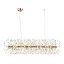 Ver imagem 3 de Lustre Pendente Astraled Buna Pt-1045 Dourado Brilho G9 Bivolt Dourado Pt-1045