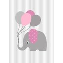 Ver imagem 2 de Kit Três Quadros Sonhe Alto, Balão e Elefante Rosa e Cinza