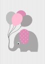 Ver imagem 2 de Kit Três Quadros Sonhe Alto, Balão e Elefante Rosa e Cinza