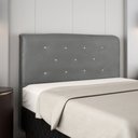 Ver imagem 1 de Painel de Cabeceira Sofie 140cm Casal Cinza - Bela Móveis
