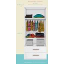 Ver imagem 5 de Jogo de Quarto Guarda-roupa Módulo Aéreo com Bicama Chiara Branca Phoenix Baby