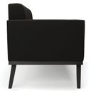 Ver mais imagens de Sofá Namoradeira Base Madeira Preto Ana Suede Preto - Ibiza