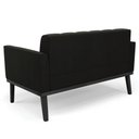 Ver imagem 7 de Sofá Namoradeira Base Madeira Preto Ana Suede Preto - Ibiza