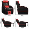 Poltrona Gamer Troia Streammer Reclinável Luxo Resistente até 150kg:corino Preto/vermelho - 9
