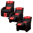 Ver imagem 4 de Poltrona Gamer Troia Streammer Reclinável Luxo Resistente até 150kg:corino Preto/vermelho