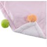 Manta Pompom Baby Comtac Kids Rosa e Branco - 3