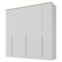 Ver imagem 2 de Guarda-Roupa Casal 100% MDF 6 Portas 4 Gavetas Simples Branco Logan