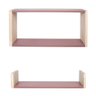 Kit Nicho Retangular Prateleira Rosa Escuro MDF/Madeira 60cm - 1