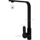 Ver imagem 5 de Torneira para cozinha gourmet Misturador Monocomando Tapajós Pingoo.casa - Preto