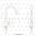 Ver imagem 5 de Torneira para cozinha gourmet Misturador Monocomando em Aço Inox Escovado Iriri Pingoo.casa -