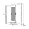 Guarda-Roupa Ilhéus Moval com Espelho - Branco - 4