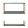 Kit Nicho Retangular Prateleira U Verde Real MDF/Madeira 60 - 1