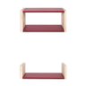 Kit Nicho Decorativo e Prateleira U Parede MDF Vermelho 40cm - 1